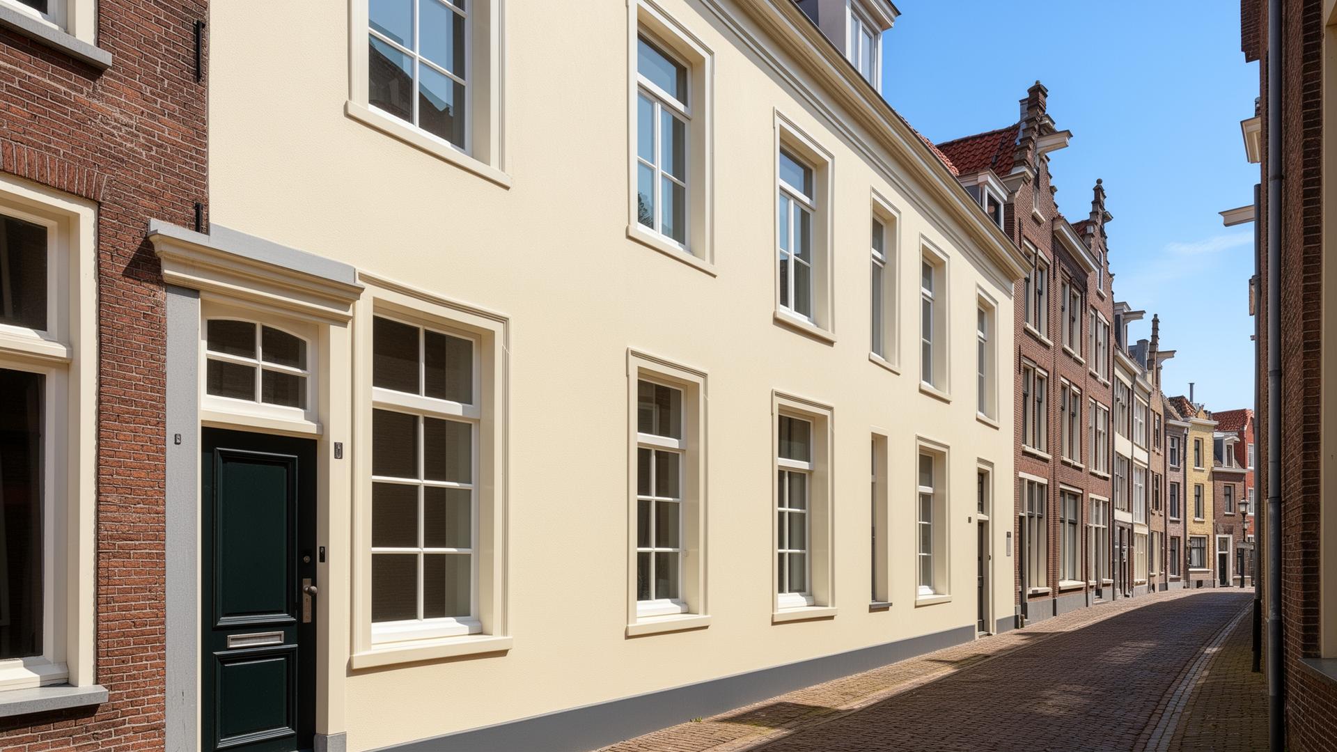 Stukadoor aan het werk op een wand in een Bredase woning met daglicht